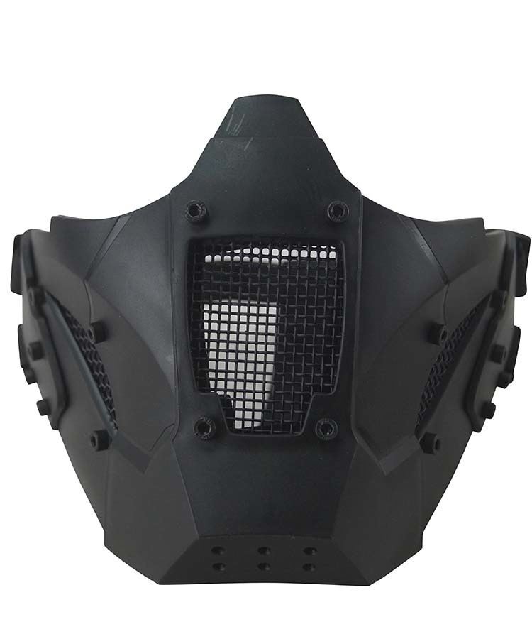 Iron Warrior Mask- Black - Click Image to Close